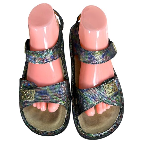 Alegria Vie 155 Vienna Shine On Metallic Mermaid Sandals EU 40 US 9.5 - 10 - Picture 5 of 11